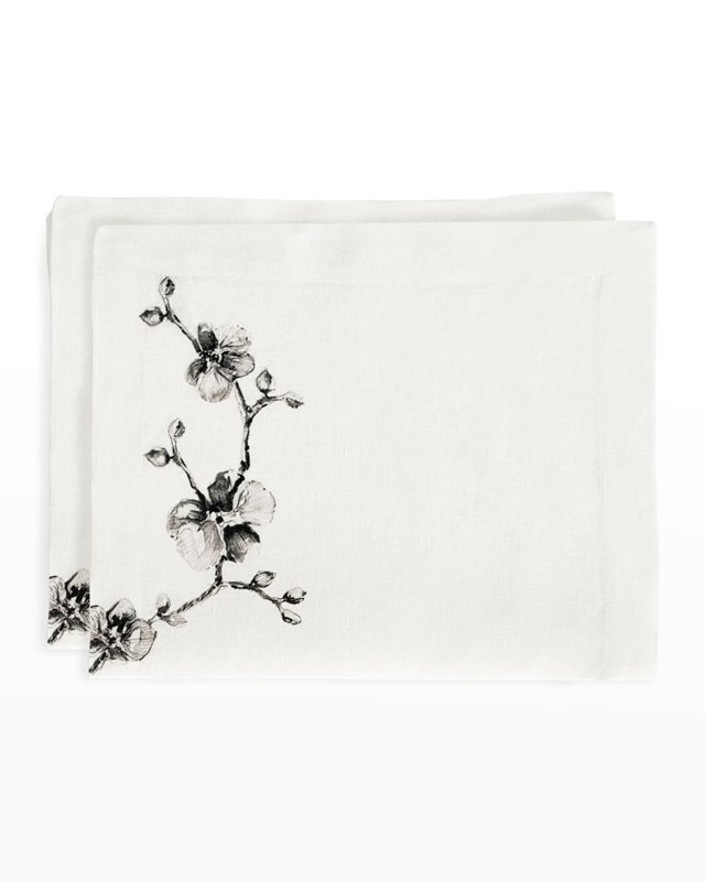 Black Orchid Fingertip Towel Set